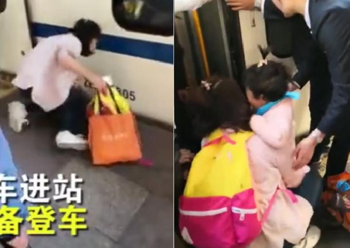 Asyik Main Ponsel, Ibu Tak Sadar Anaknya Jatuh ke Celah Peron