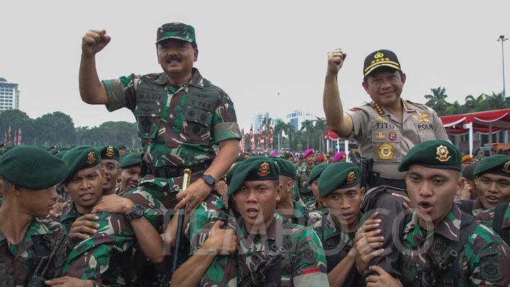 anglima TNI: Apel Gabungan TNI-Polri Perkuat Sinergi Dan Konsolidasi