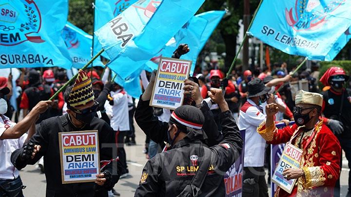 Besok, Puluhan Ribu Buruh Demo di 24 Provinsi Tuntut Pembatalan UU Cipta Kerja