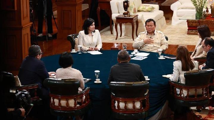 Pertemuan dengan Prabowo, Para Pemred Tanyakan Isu Teror Babi hingga Kebijakan Trump