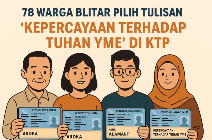 Puluhan Warga Blitar Pilih Tulisan 'Kepercayaan Terhadap Tuhan YME' di KTP