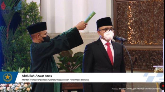 Dilantik Jokowi, Abdullah Azwar Anas Resmi Jadi Menpan RB