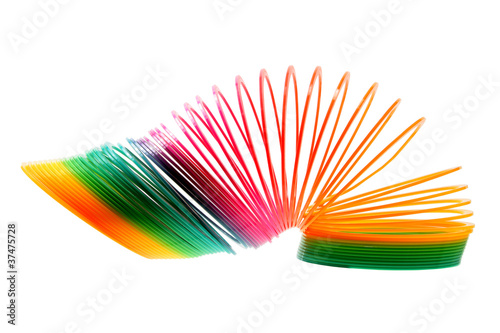 WTS Spiral Spring Toy warna rainbow (maenan jaman kecil)