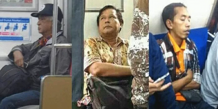 Tak Terduga Penumpang KRL Ini Viral Karena Mirip Prabowo