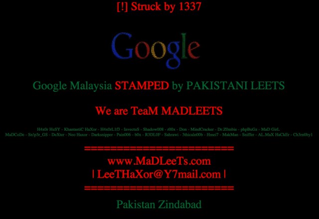 Google Malaysia Di HACK :ngakak