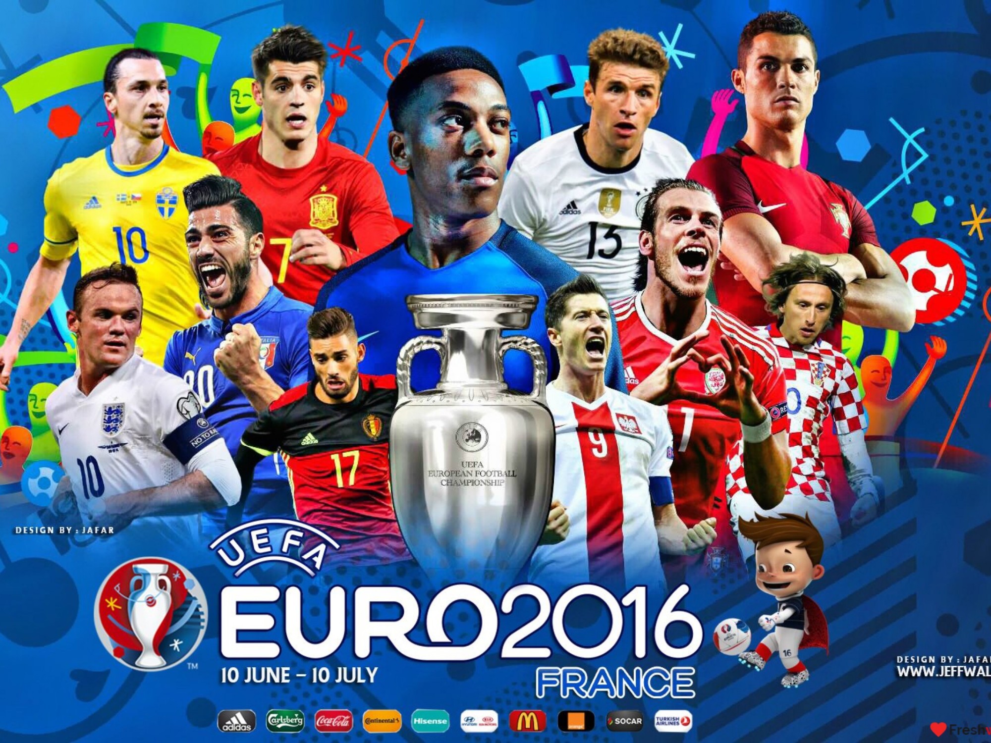 Lolosnya semua wakil Inggris Raya Di Babak 16 Besar Euro 2016