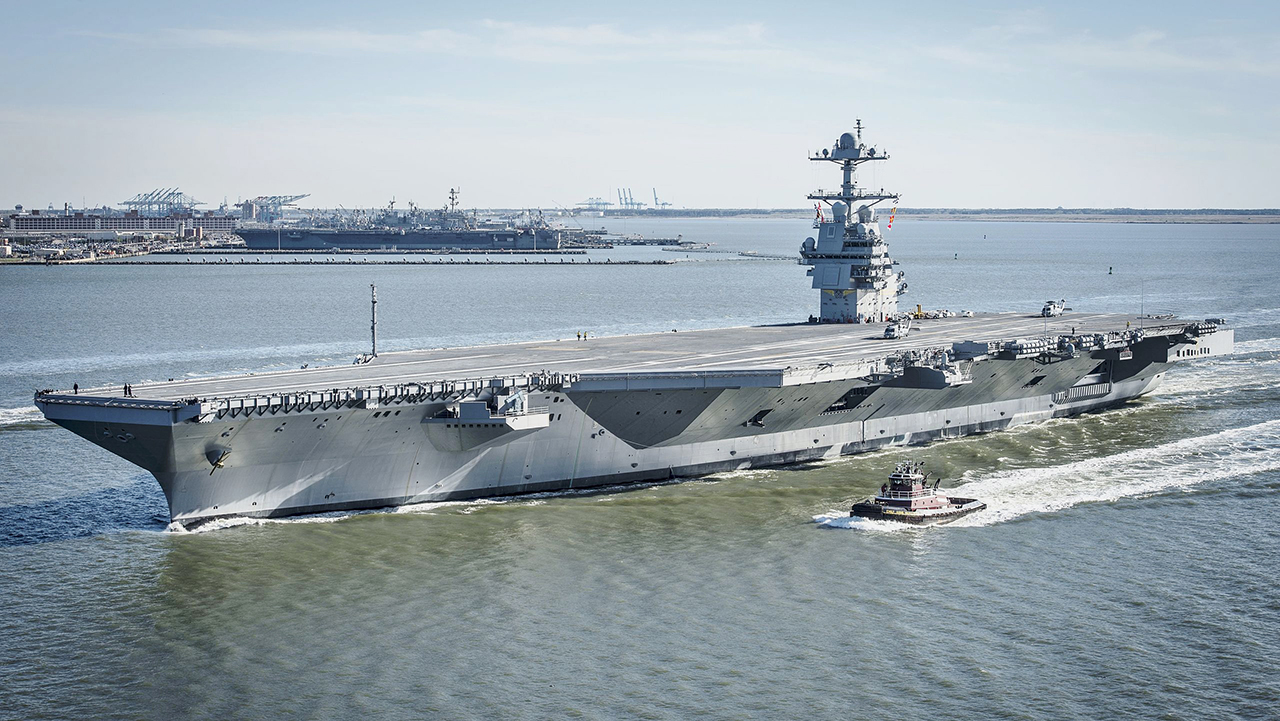 Canggih, Kapal Induk Amerika Serikat Daratkan Jet Tempur dengan Teknologi Magnetik
