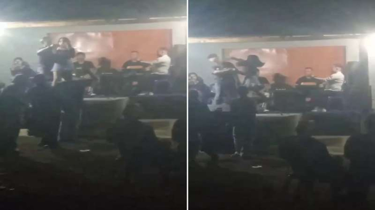 Tolak Dicium Kepala Sekolah Mabuk, Biduan Cantik Ini Ditendang hingga Tersungkur