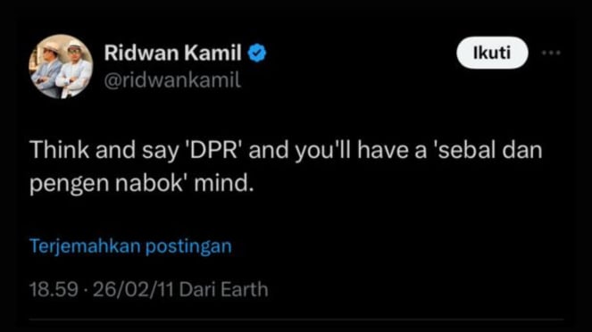Jejak Digital Ridwal Kamil Sebut Orang JKT Tengil, Songong, Pelit dan Egois Viral