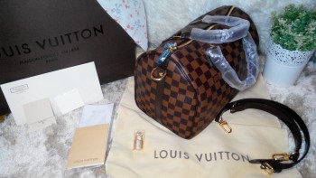 Terjual BNWT Louis Vuitton LV Speedy Bandouliere 30 Damier Ebene | KASKUS