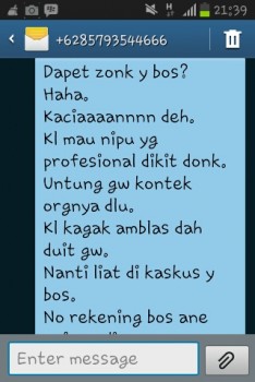 Masih anget gan habis ngerjain penipu nih....