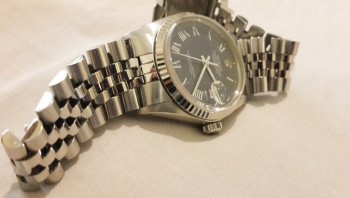 Original Rolex DateJust 16014, 36mm Quickset, Blue Dial, painted on Roman dial