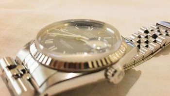 Original Rolex DateJust 16014, 36mm Quickset, Blue Dial, painted on Roman dial