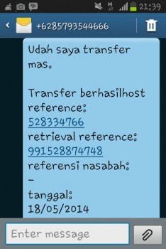 Masih anget gan habis ngerjain penipu nih....