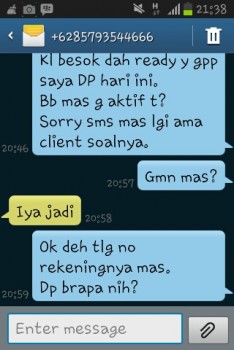 Masih anget gan habis ngerjain penipu nih....