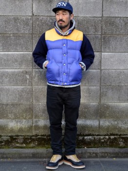 NIKE SPORTSWEAR WOOL BLEND VARSITY JACKET,XL & G.U by UNIQLO WESTERN YOKE DOWN VEST