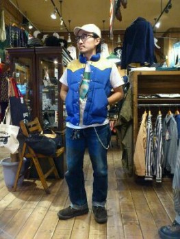 NIKE SPORTSWEAR WOOL BLEND VARSITY JACKET,XL & G.U by UNIQLO WESTERN YOKE DOWN VEST