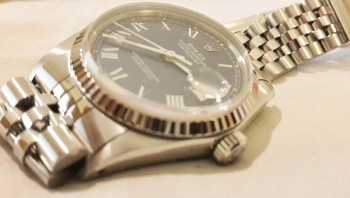 Original Rolex DateJust 16014, 36mm Quickset, Blue Dial, painted on Roman dial