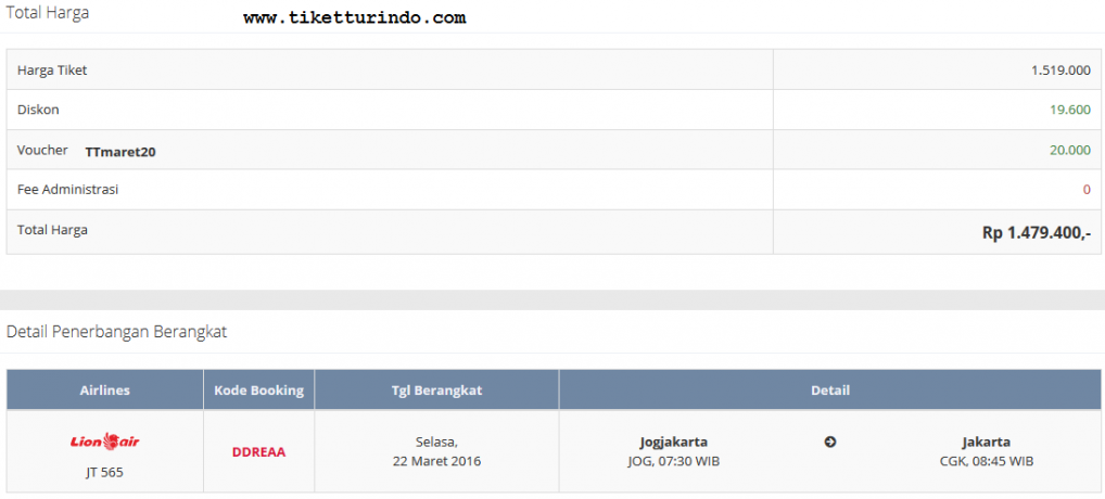 PESAN TIKET PESAWAT DI TIKETTURINDO.COM DENGAN KODE KUPON "TTMARET20"
