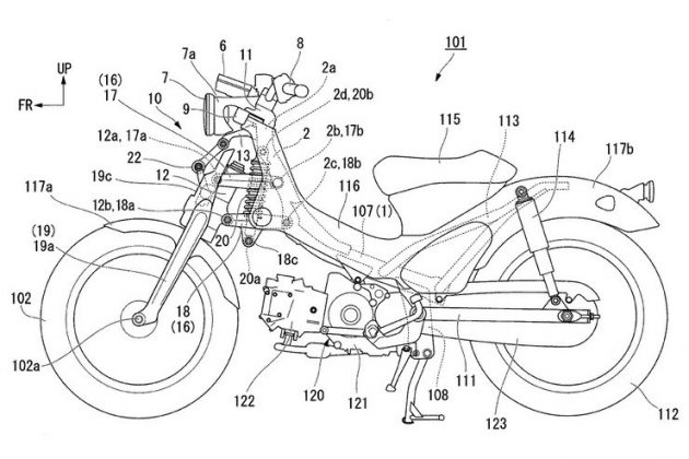 Honda Memang Sakit Jika, Honda Super Cub Facelift Akan Pakai Shock Moge Goldwing