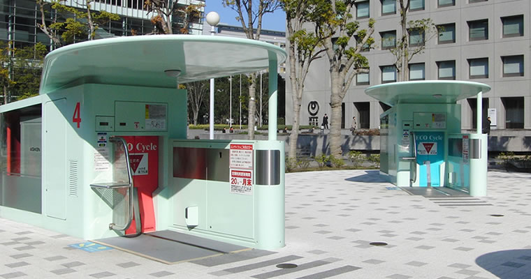 Eco Cycle - tempat parkir SEPEDA bawah tanah di Jepang