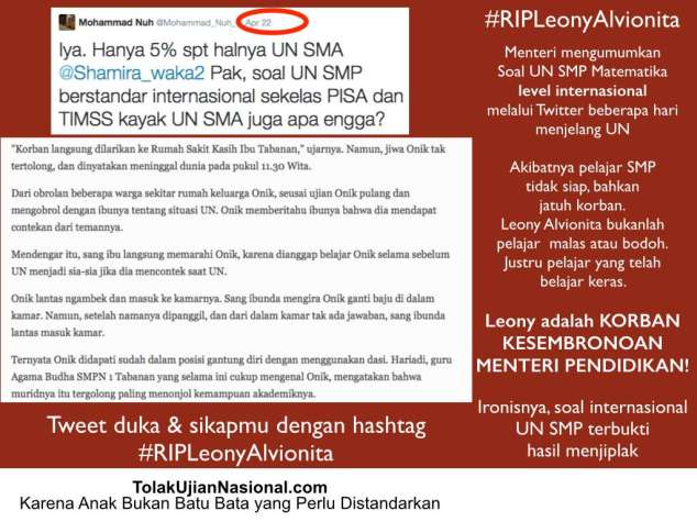 Korban Kesembronoan Menteri Pendidikan