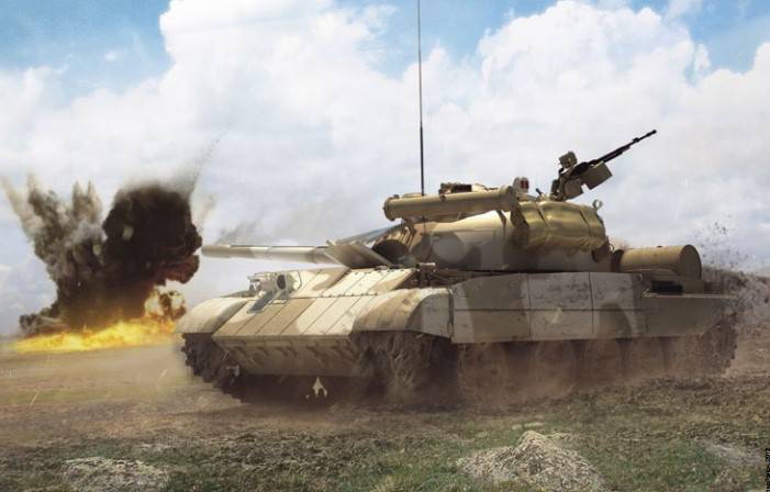 T-55AM. Thenew version of the modernization of obsolote tanks.
