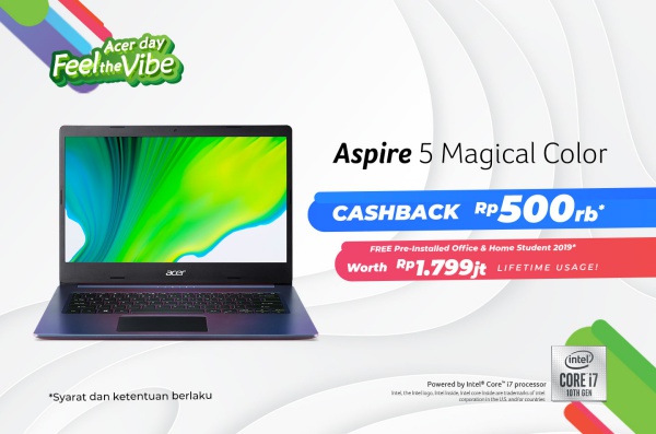 Acer Aspire 5 Magical Color (A514-53), Laptop Tertipis &amp; Performa Kencang