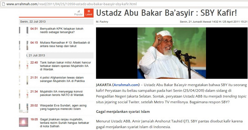 Demokrat: Kasihan Ustadz Abu Bakar Ba’asyir Dipermainkan Rezim Jokowi