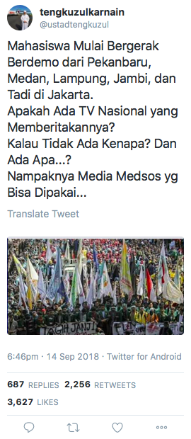 Salah | Mahasiswa Mulai Bergerak Berdemo … dan Tadi di Jakarta