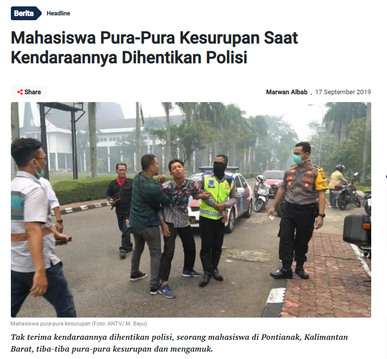 &#91;SALAH&#93; Demonstran tewas di cekik aparat