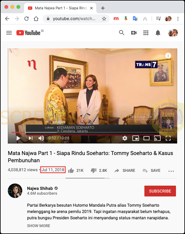 &#91;SALAH&#93; Pelintiran Konteks Foto Najwa &amp; Tommy Soeharto