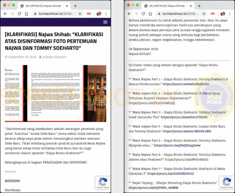 &#91;SALAH&#93; Pelintiran Konteks Foto Najwa &amp; Tommy Soeharto