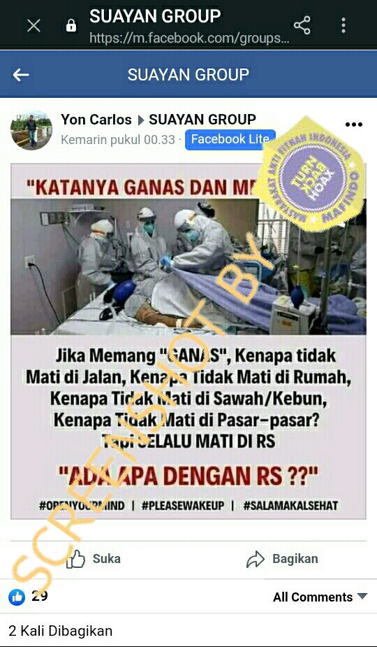 Virus Covid-19 Dikabarkan Mematikan Tapi Korban Tewas Selalu di Rumah Sakit