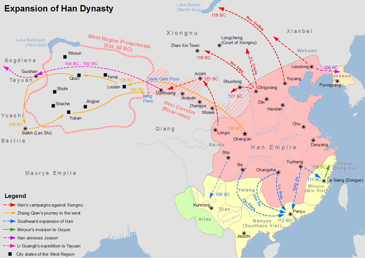 Ekspansi dinasti Han ke Cina Selatan &amp; utara Vietnam