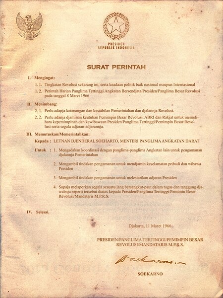 Supersemar (Surat Perintah Sebelas Maret)