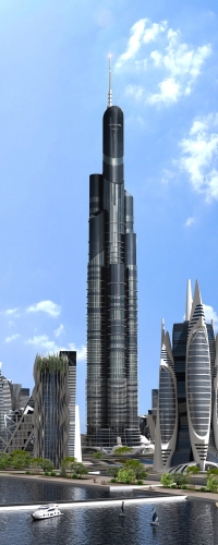 Azerbaijan Tower - Gedung dengan Tinggi 1050 m (1,05km)