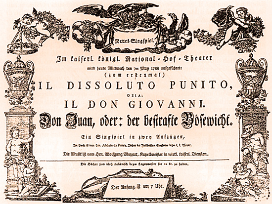 Don Giovanni, Opera Buffa Tragicomedy Dua Babak