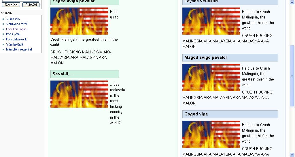Pergerakan "Ganyang Malaysia" di Wikipedia