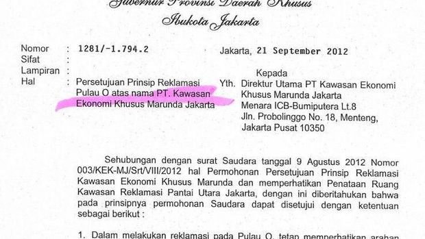 Pergub dan 8 Izin Reklamasi ke Pengembang yang Diterbitkan Oleh Fauzi Bowo