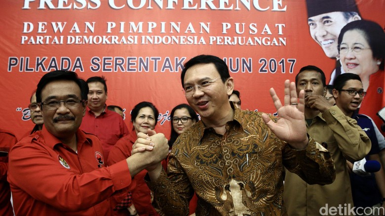 Mega akan Antar Ahok-Djarot Mendaftar ke KPUD DKI Besok Siang