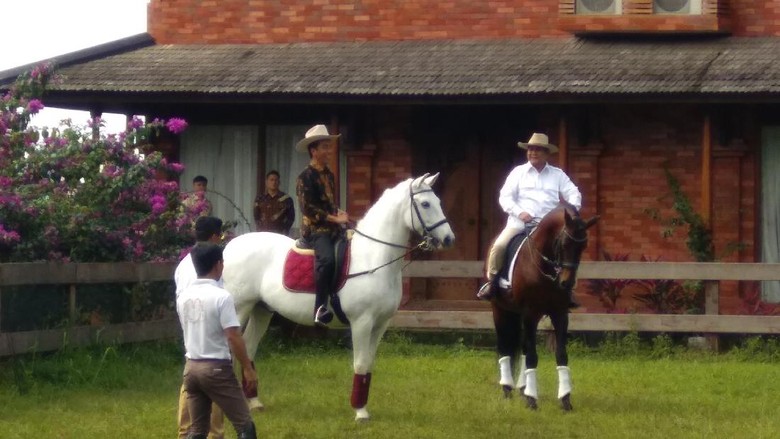Berkuda Bareng Prabowo, Jokowi: Kudanya Tersenyum