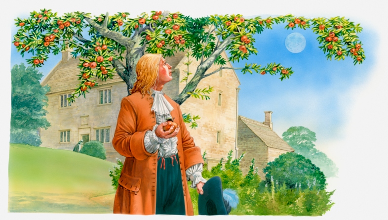 Isaac Newton tidak pernah kejatuhan Apel