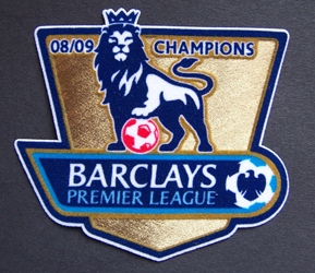 ORIGINAL BPL Gold 08/09 Champions PLAYER SIZE Patch fot MU 09/10 Kit
