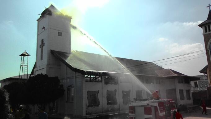 Kasus Pembakaran Pintu Gereja di Purworejo Masih dalam Penyelidikan
