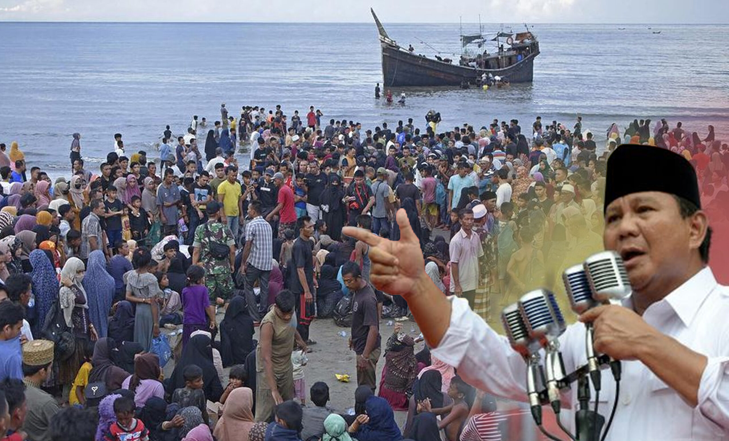 Prabowo Sebut Tidak Fair RI Tampung Pengungsi Rohingya ketika Banyak Rakyat Susah