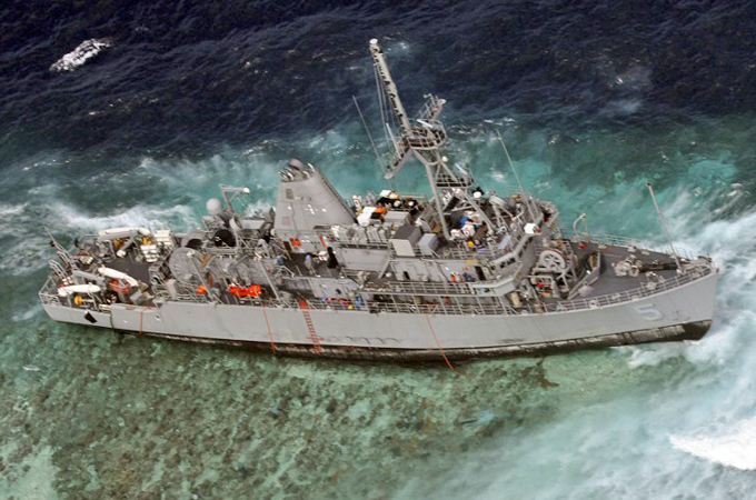 Kapal Perang AS Nyangkut di Terumbu Karang, Filipina Ganti Rugi