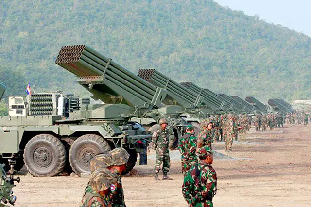 Army Of Cambodia Performs First Live Fire Exercises With RM-70 122mm MLRS