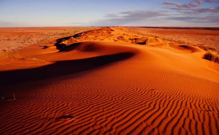 Butiran pasir merah Simpson Desert, Australia