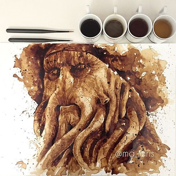 Minuman Kopi Jadi Karya Seni yang Indah Dari Tangan Seniman Ini Gan!